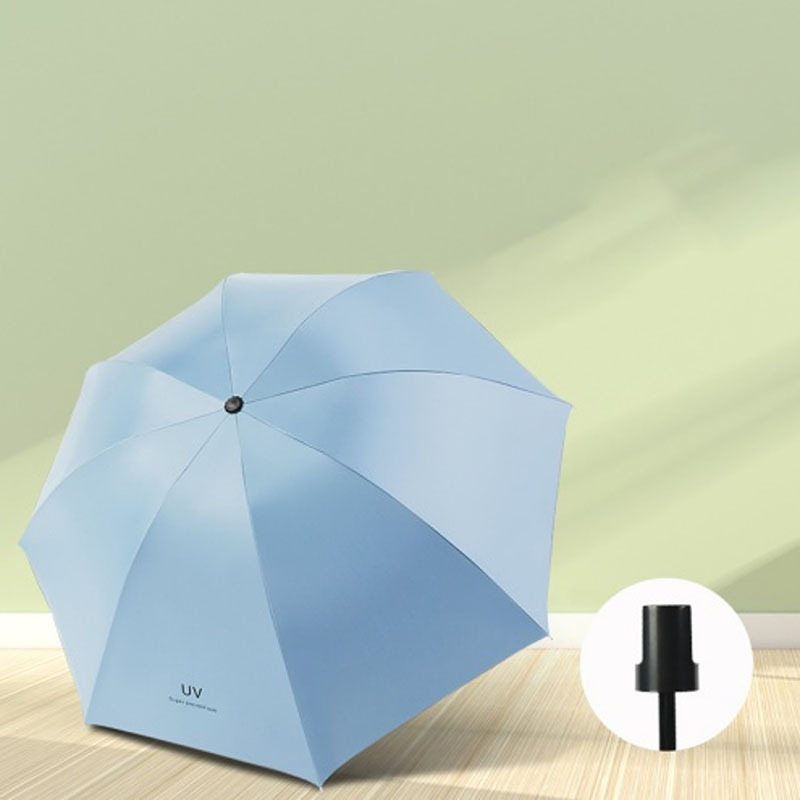 UV Protected Sunshade Portable Lightweight Manual 3 Folding Simple Umbrellas Parasol