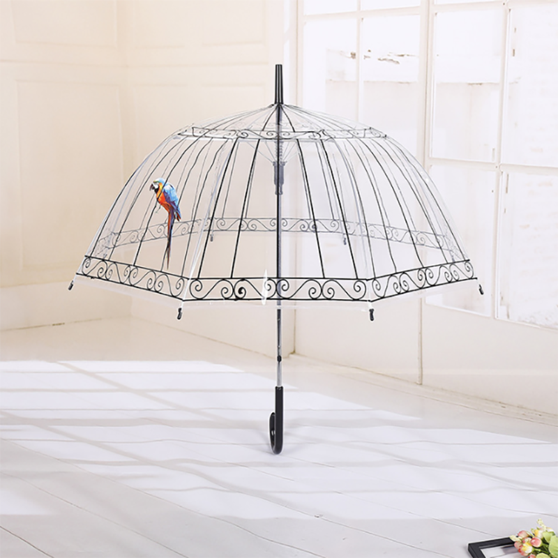 Transparent Umbrella Fashion Straight Umbrella POE Dome Transparent Umbrella