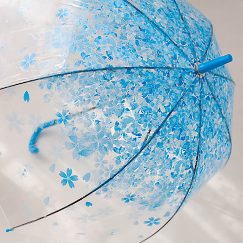 Factory Promotion Clear Transparent Umbrella Princess Flower Japan Sakura Umbrella Parasol Low Price Nice Umbrella For Girl