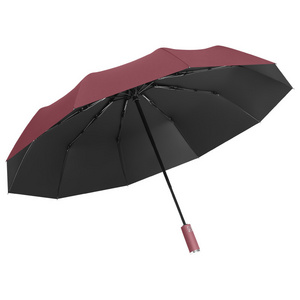 Fully Automatic Folding Umbrella 10 Ribs Men's Large Double Female Rain And Sun Protection Uv Sun Umbrella