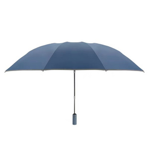 Three Fold Button Innovative Solar Umbrella With Reflective Strip To Automatic Open And Close  Rain Outdoor Umbrella Parasol