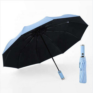 Innovative Solar Umbrella With Rotatable Flashlight Automatic Open And Close LED Light Rain Umbrella Parasol