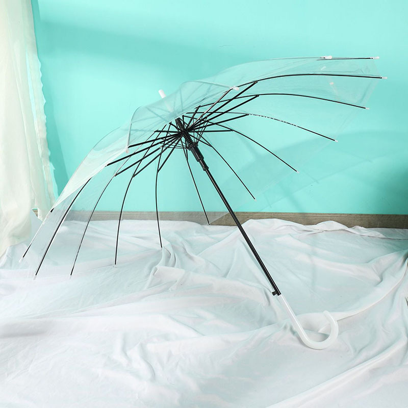 16K Large Transparent Umbrella POE Umbrella Paint Clear Transparent Umbrella