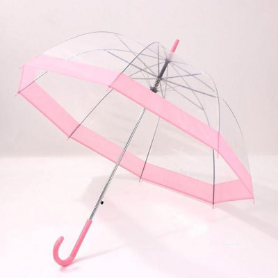 Hot Sale 23  Inch Customized POE Clear Umbrella Straight Umbrella Bubble Dome Bulk Large Adult Umbrella