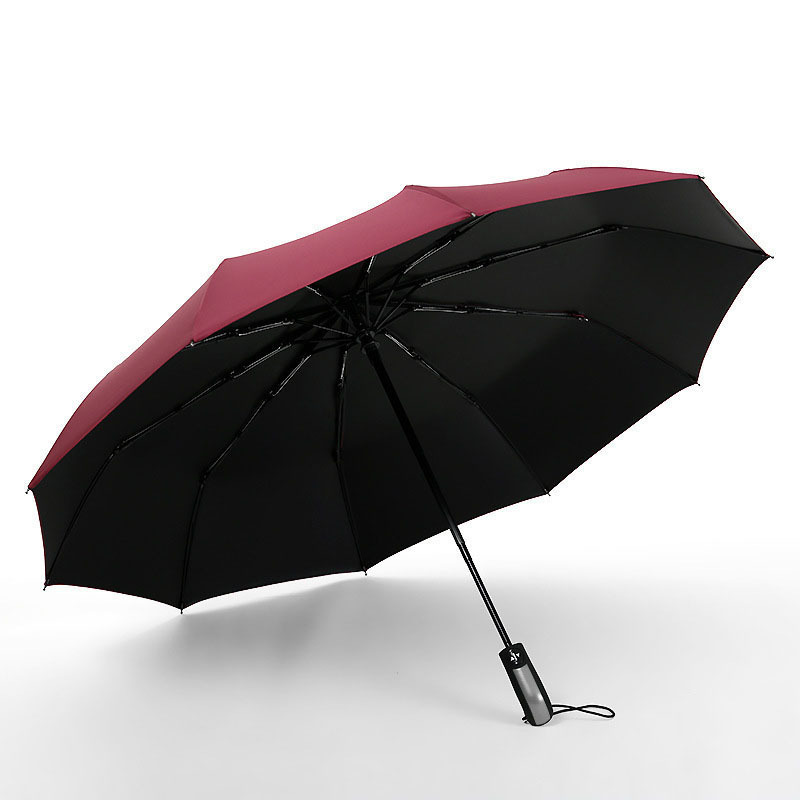 Automatic Umbrellas With Black Coating Promotional Three Fold Large Size With Custom Logo Automatic Paraguas Umbrella