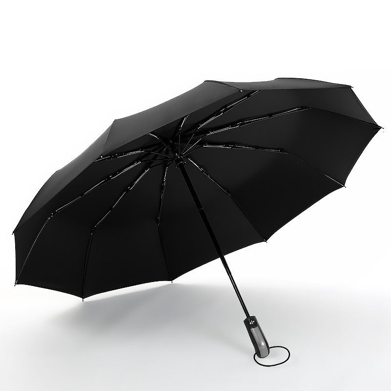 Automatic Umbrellas With Black Coating Promotional Three Fold Large Size With Custom Logo Automatic Paraguas Umbrella