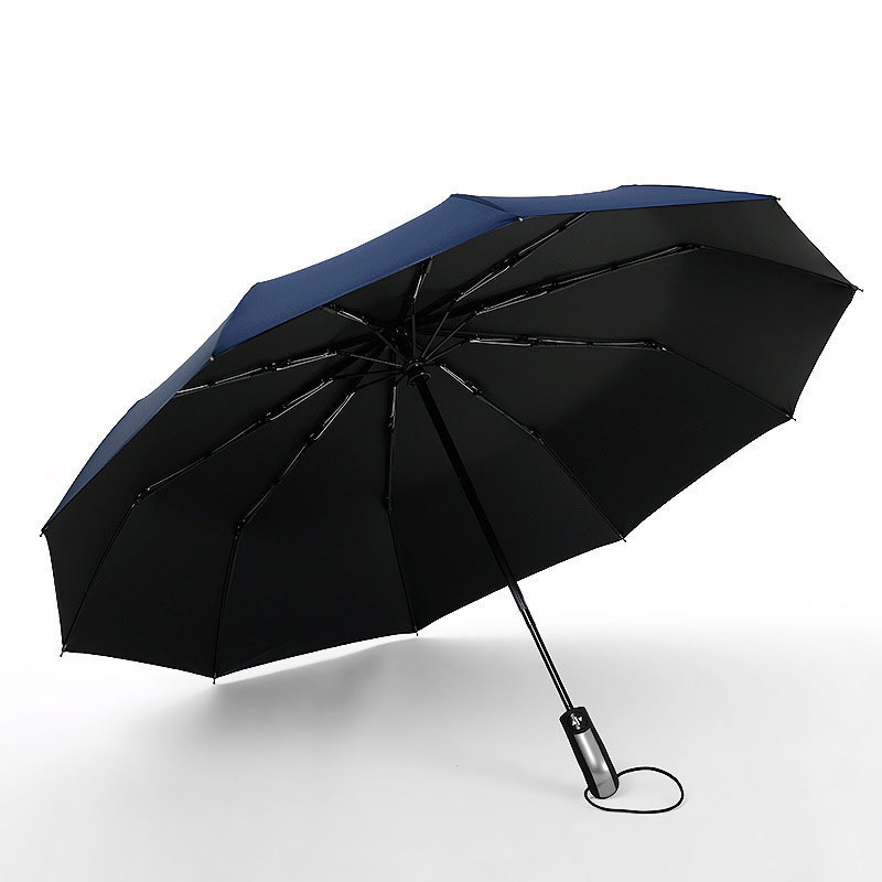 Automatic Umbrellas With Black Coating Promotional Three Fold Large Size With Custom Logo Automatic Paraguas Umbrella