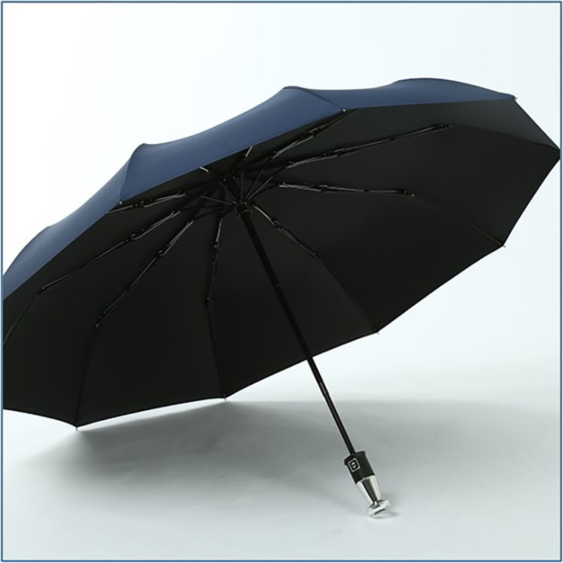 Manufacturer Promotional Automatic Windproof Luxury Handle Rolls Royce Business Three  Fold Umbrella