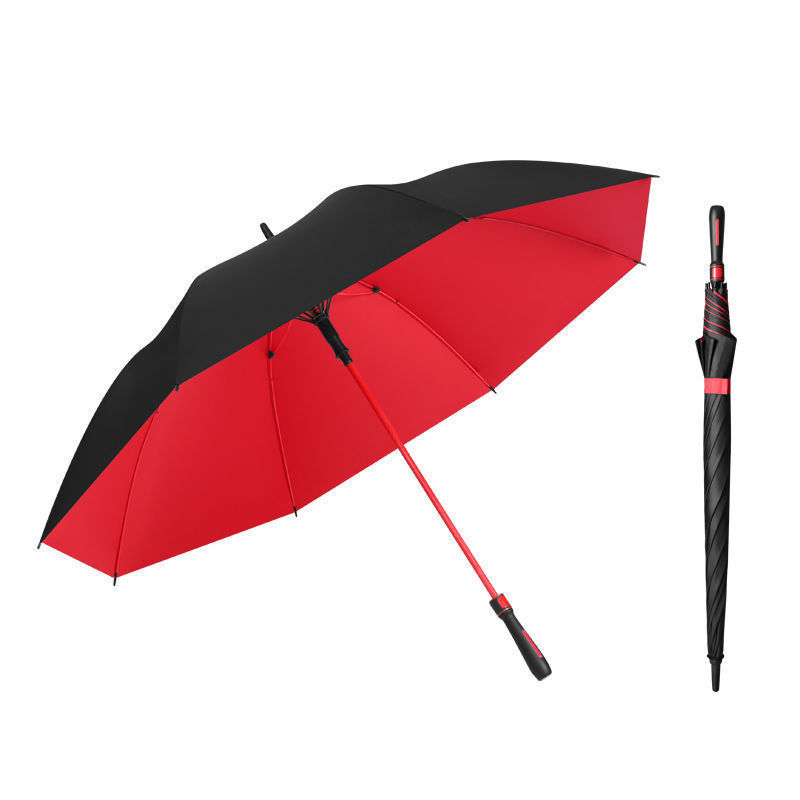 2024 Factory Double Layer Canopy 30 Inch Automatic Open Super Large Colored Fiberglass Ribs Straight Advertising Umbrella