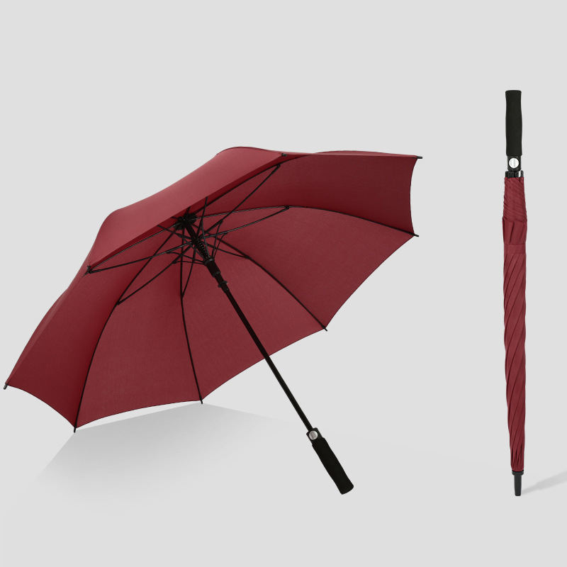 27 Inch High Quality Customized LOGO Advertising Fiberglass Shaft Big Umbrella Windproof Straight Golf Umbrella