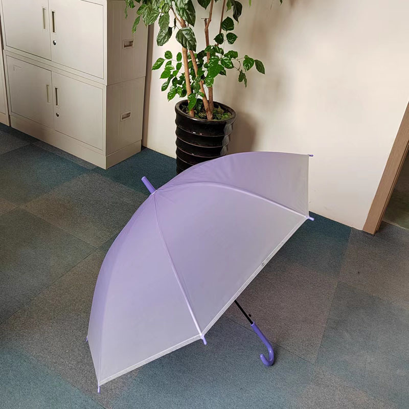 21 Inches Beautiful Gradient Umbrella EVA Semi Clear Umbrella For Both Kids And Adults Transparent Umbrella