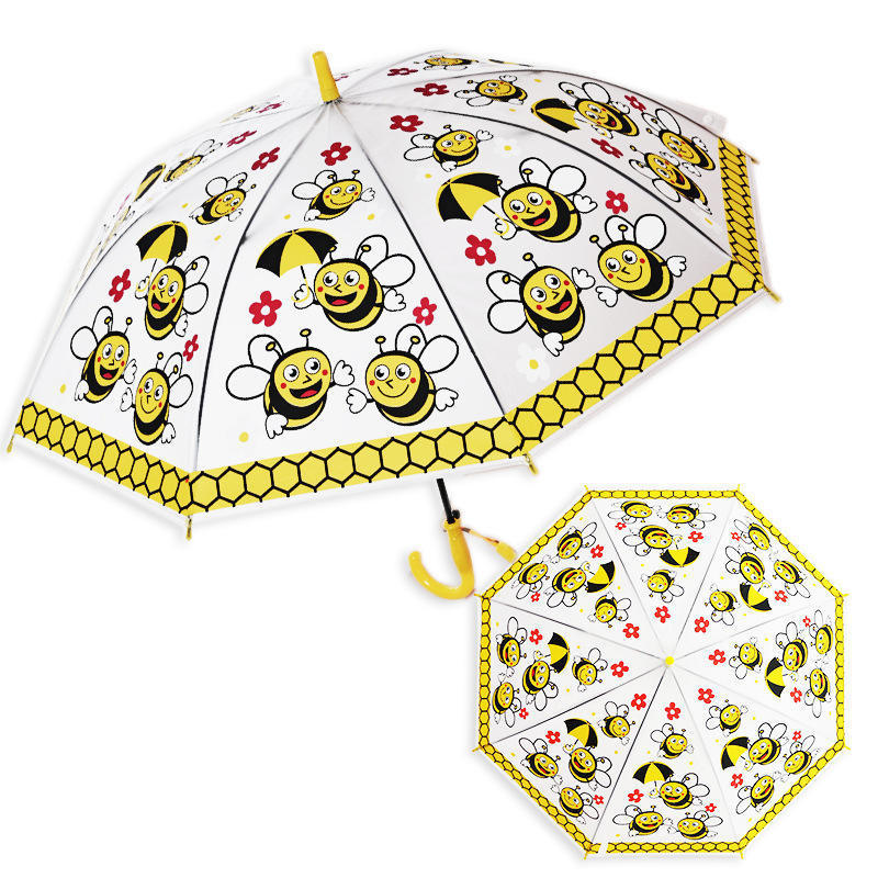 Cute Cartoon Umbrella Kids Animation Creative Long-handled Kids Umbrella For Children Boys Girls