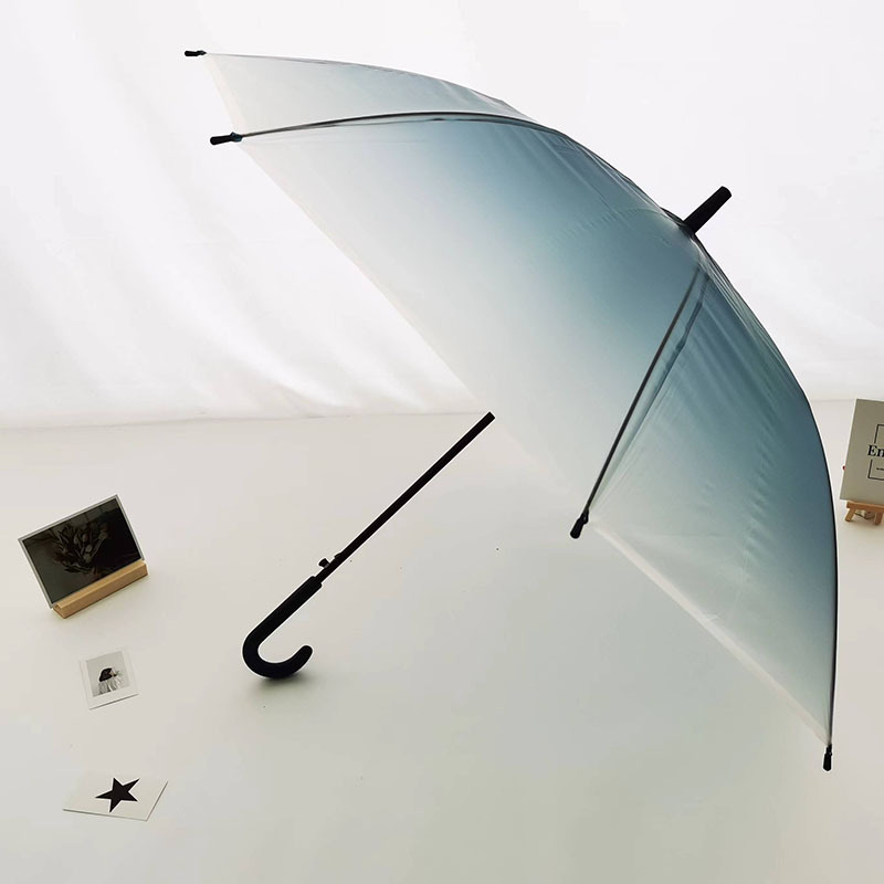 21 Inches Beautiful Gradient Umbrella EVA Semi Clear Umbrella For Both Kids And Adults Transparent Umbrella