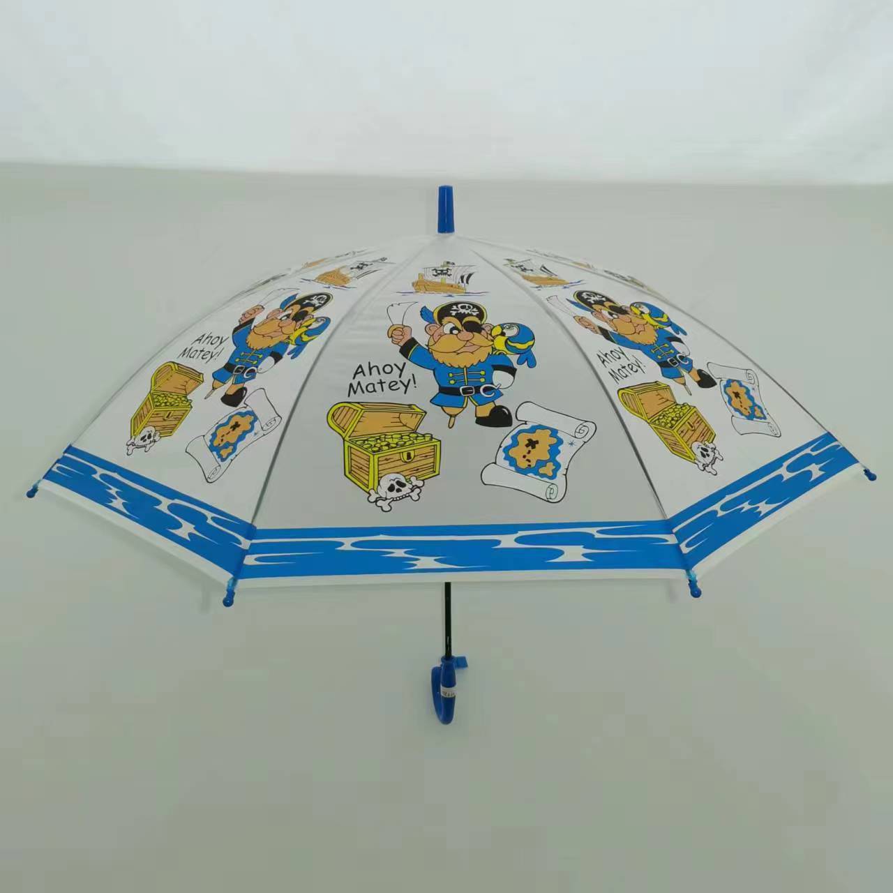 Hot Sale EVA  Umbrella Cheap Clear Transparent Cute Animals Umbrella Frosted Straight Plastic Print Umbrellas For Children