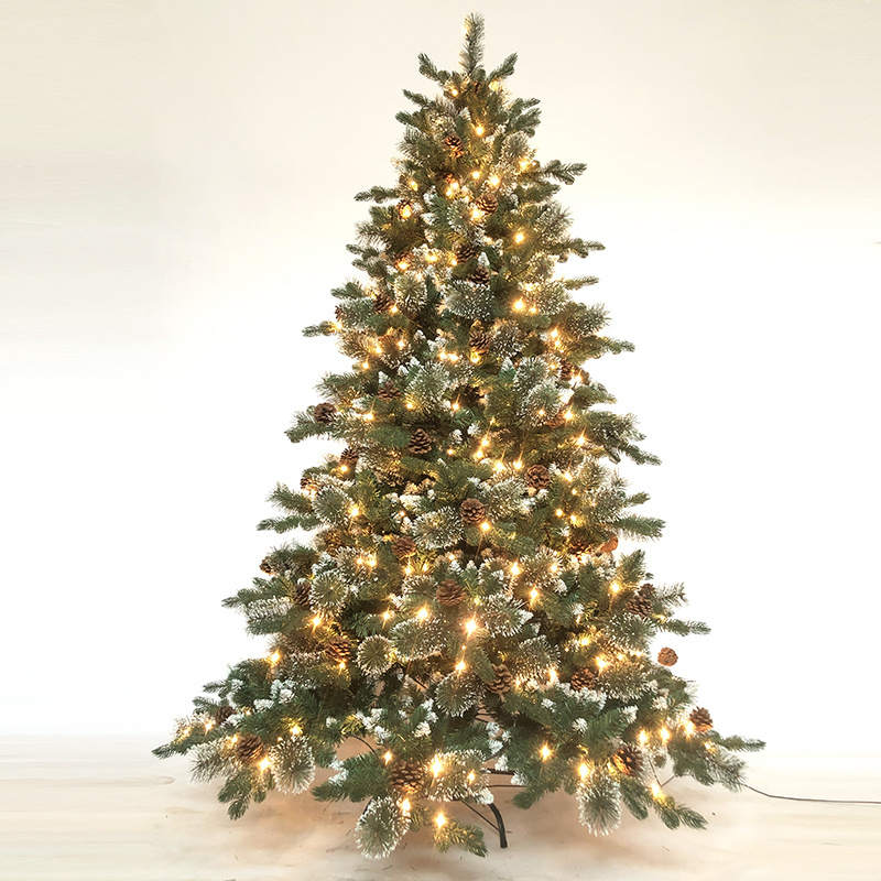 4ft/5ft/6ft/7ft/8ft/9ft Pre-lit LED Christmas Tree PE+PVC material arbol de navidad artificial tree Christmas decorations