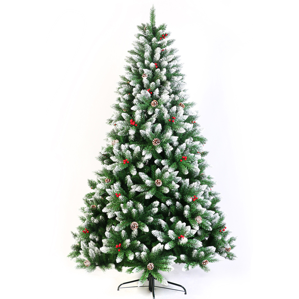 2024 New style PVC artificial Christmas tree with snow effect pvc christmas decor tree