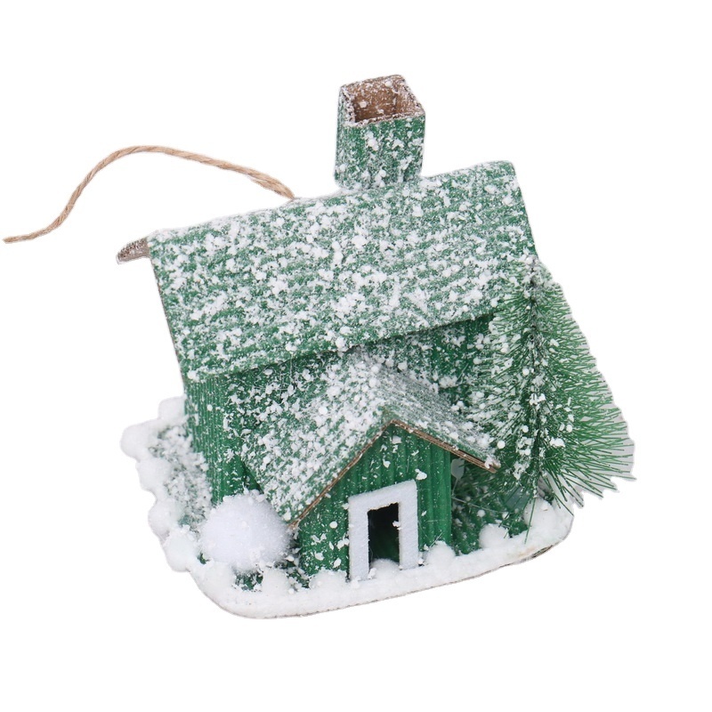 High quality Paper card Christmas  houses with snow