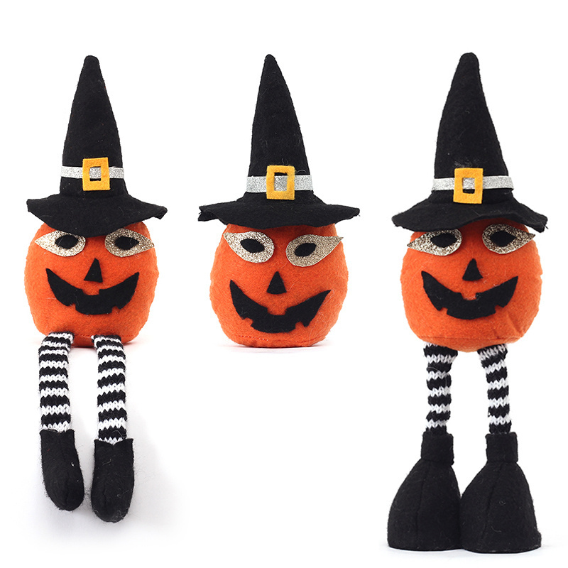 2023 Halloween supplier shuangyuan polyester dolls hot sale Christmas decoration glasses pumpkin