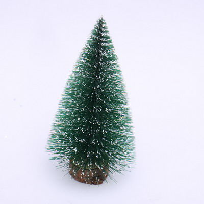 Mini Artificial Christmas  Snow Frost Sisal Trees Desktop Miniature Pine Tree Bottle Brush Trees for Christmas Party Home