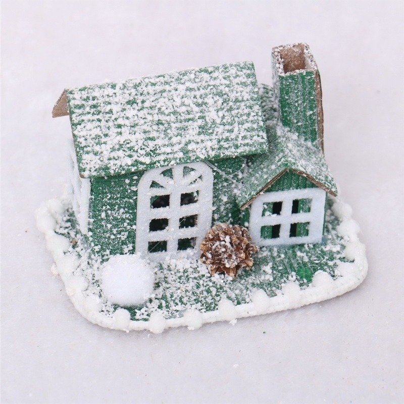 High quality Paper card Christmas  houses with snow