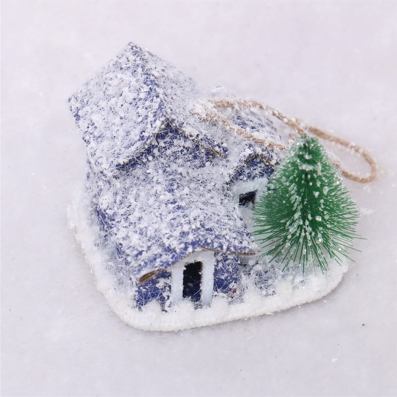 High quality Paper card Christmas  houses with snow