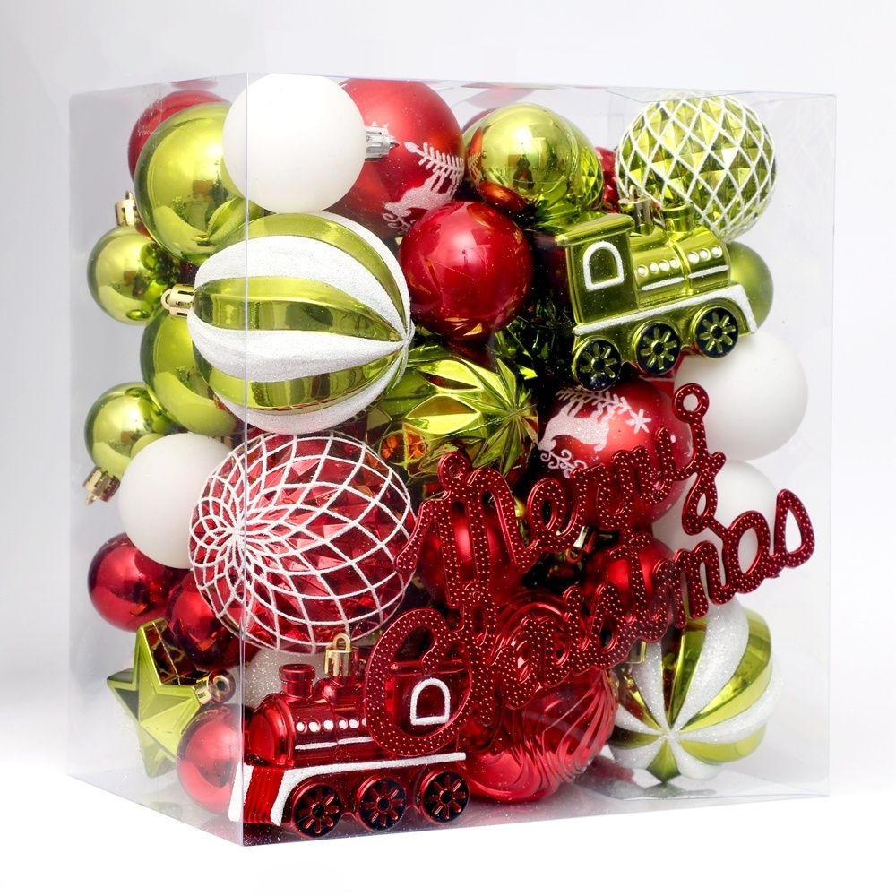 New Design PS Material Navidad Christmas Decorations ornaments Christmas Balls Gift Pack christmas ball & tree ornaments