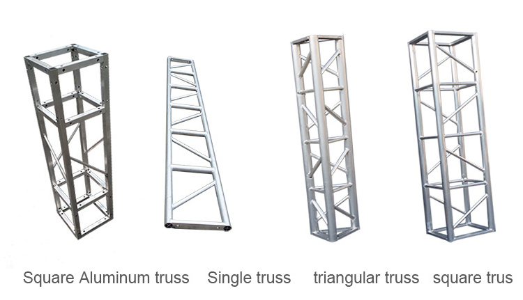 Quality music festival truss stage lighting aluminum  box truss display  used steel trusses for sale