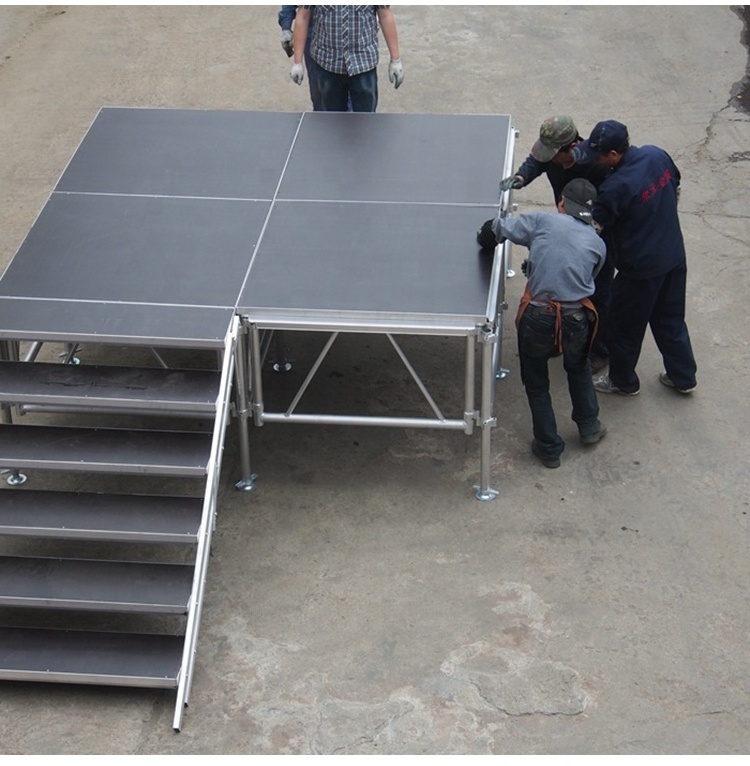 Concert Stage Height Adjustable Aluminum Stage Platform Round Portable ...