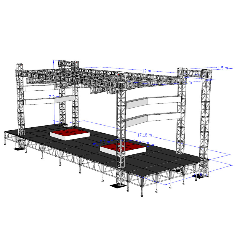 retractable round wedding stage for sale with high quality aluminum 6061-T6 material