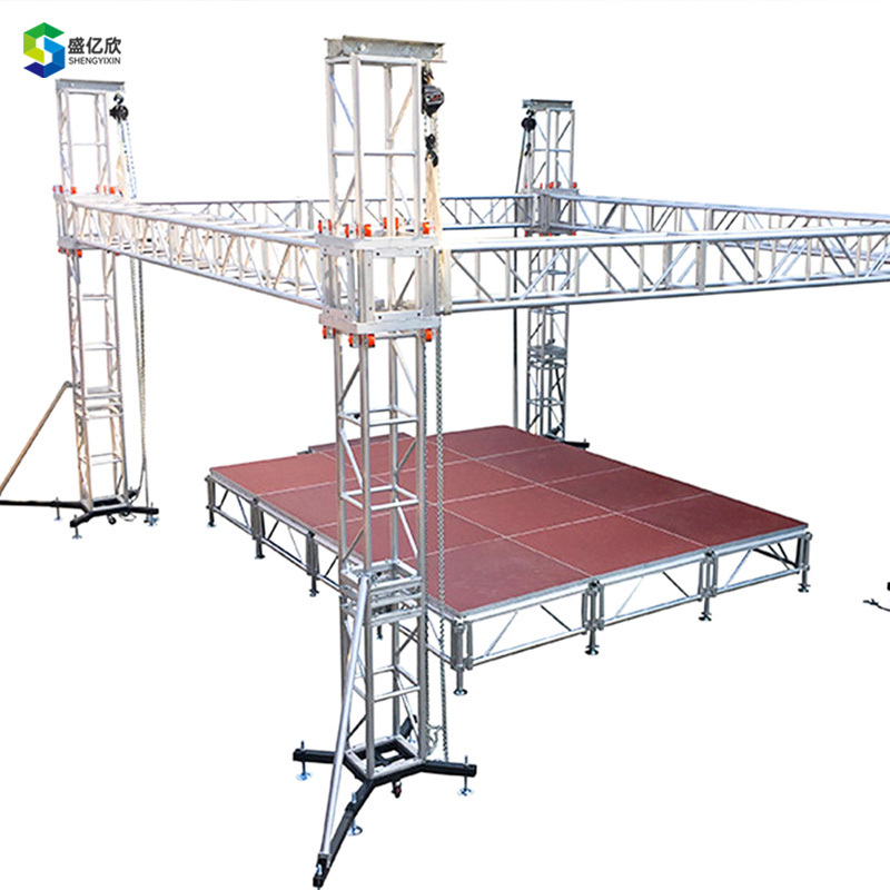 Black Truss System Concert Roof aluminum stage platform Lighting Truss light weight Truss