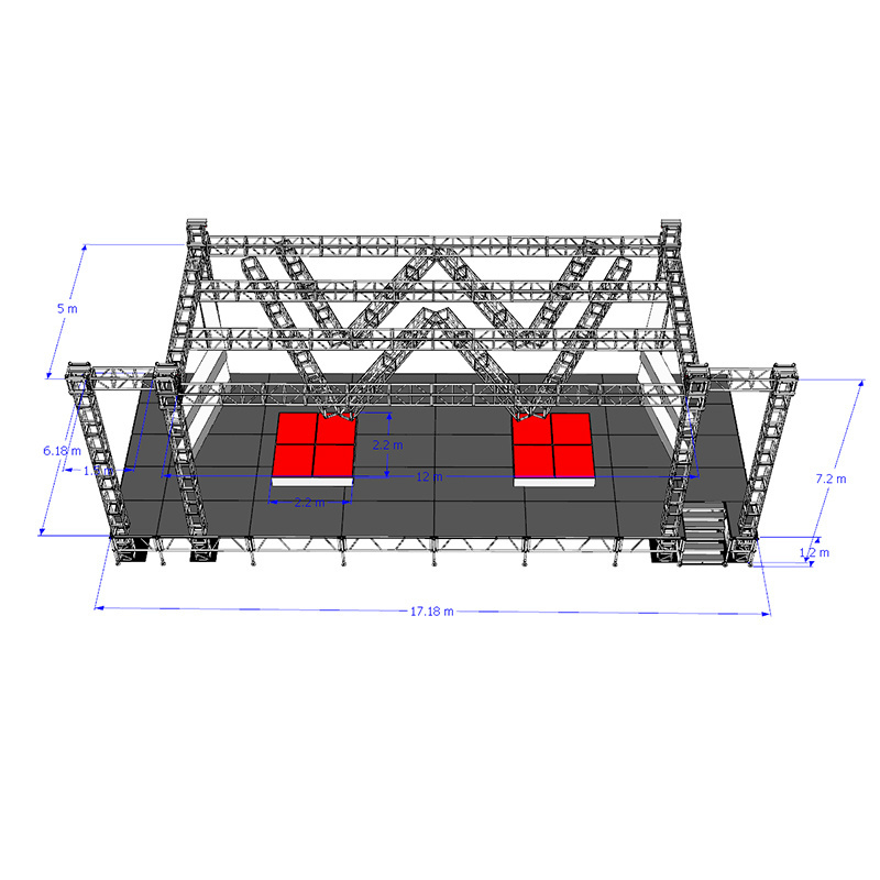 retractable round wedding stage for sale with high quality aluminum 6061-T6 material