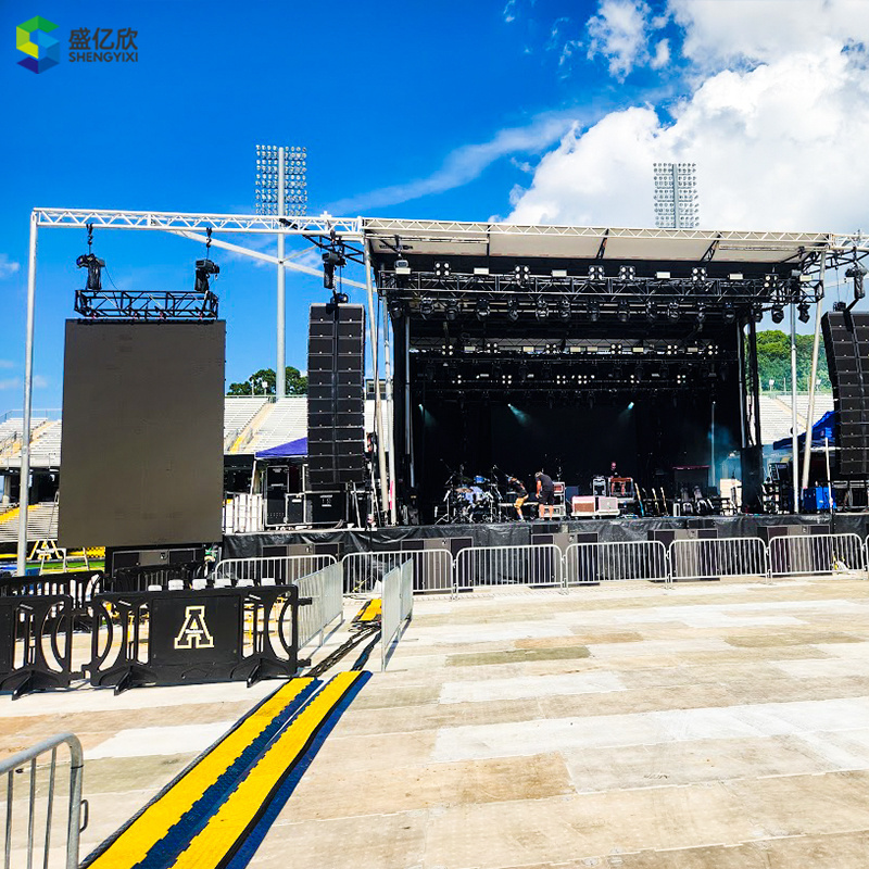 Global goal show dj concert assemble stage with roof truss aluminum spigot lowes roof trusses dj truss table on sale