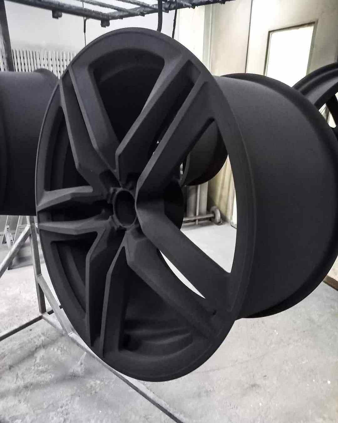 Electrostatic Spray Black Matte Pigment Powder Coating For Car Wheel Rim