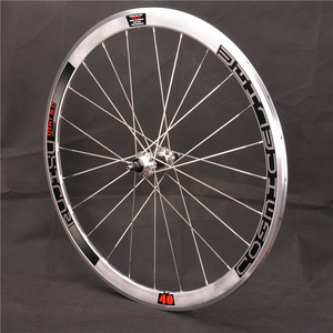 Wholesale 40mm Aluminum Alloy Carbon Tube Wheel Fixie Bicycle Single Speed Wheels 700C Fixie Wheelset