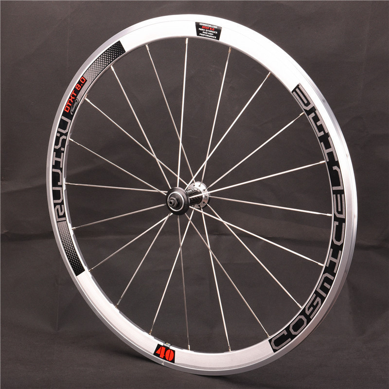 Wholesale 40mm Aluminum Alloy Carbon Tube Wheel Fixie Bicycle Single Speed Wheels 700C Fixie Wheelset