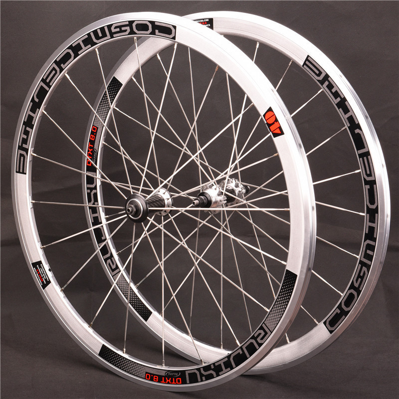 Wholesale 40mm Aluminum Alloy Carbon Tube Wheel Fixie Bicycle Single Speed Wheels 700C Fixie Wheelset