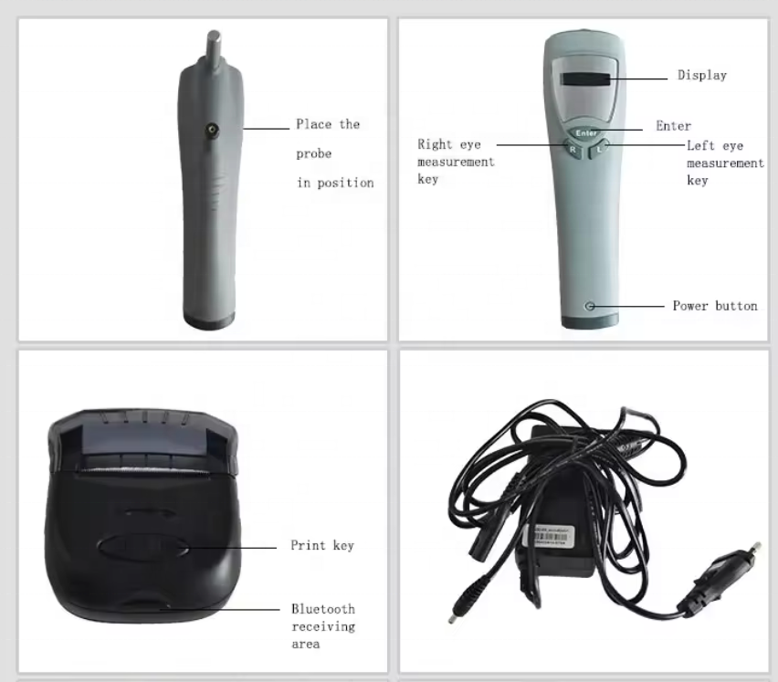 Ophthalmic hand held Rebound Tonometer Portable Intraocular Pressure non-contact Rebound tonometer probes