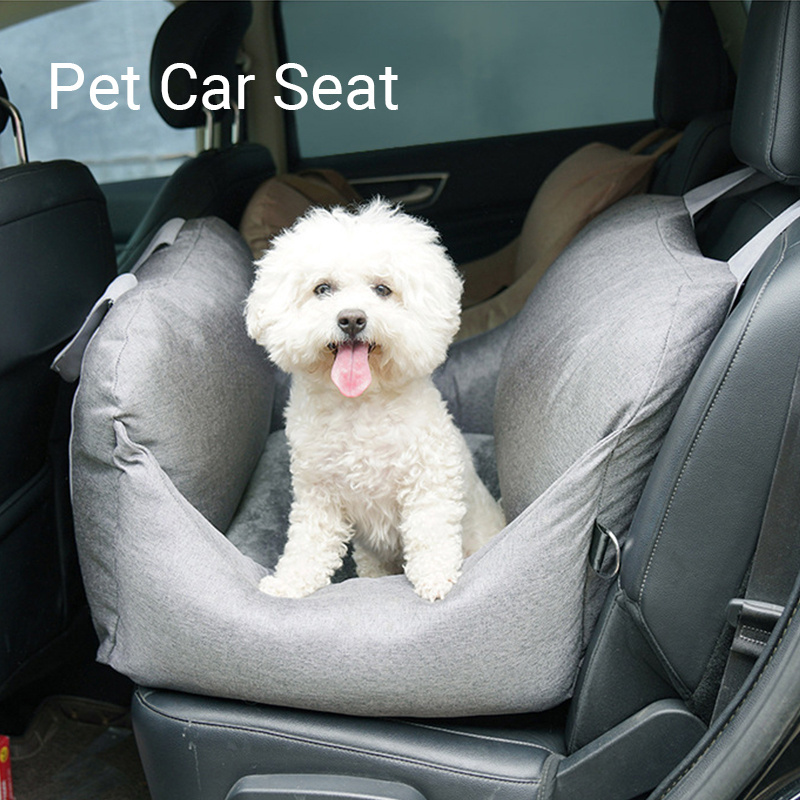 Hot Selling Quality Safe Removable Waterproof Dog Car Seat Bed Comfortable Detachable Console Dog Car Seat