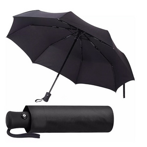 2022 umbrella travel umbrella black pongee waterproof auto open Paraguas 8 10 12 ribs 3 Folding UV Automatic umbrella