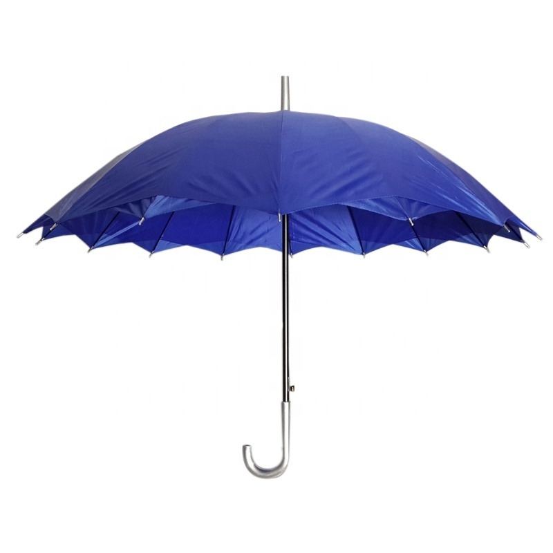 Zig Zag Double Layer Umbrella 27 Inch 8 Panel Straight Stick Umbrella Double Layer Promotional