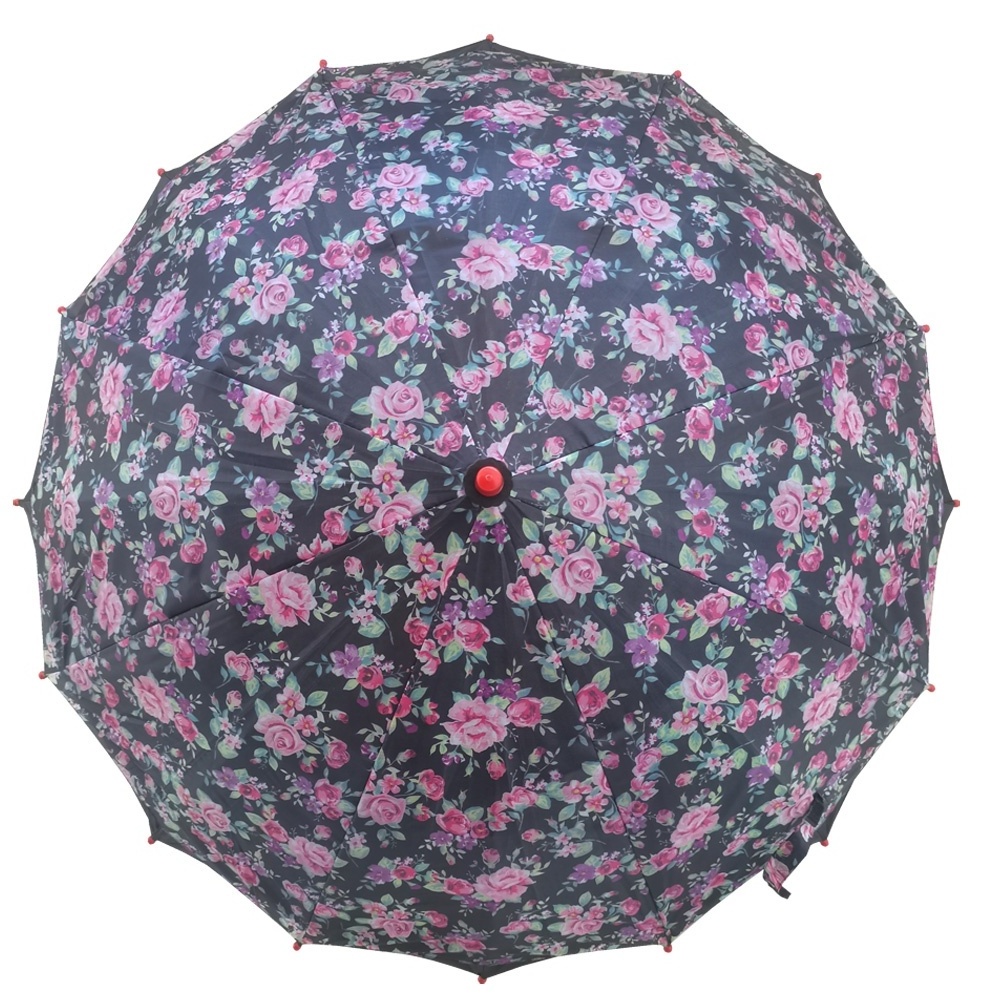 pink Auto open double layer rain umbrella cheap kids overlapping colorful full print umbrella,South American fashion