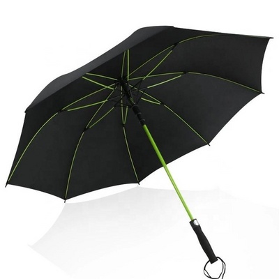 Windproof Large Auto Open 30"190T Pongee Fiberglass Custom Logo Promotional Sublimation Customized Hotel Golf Umbrella