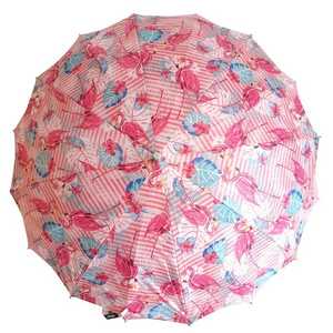 Anti-UV 23" 16k Double two Layer Big Flower pattern Fashion Umbrella