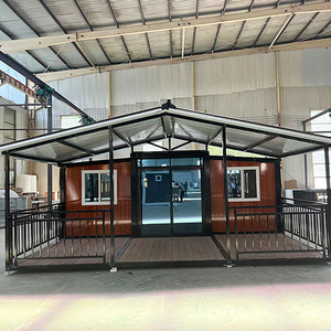 40ft Container Office Accomodation Tiny Prefab Container housing Small House Houselet With triangular waterproof roof balcony