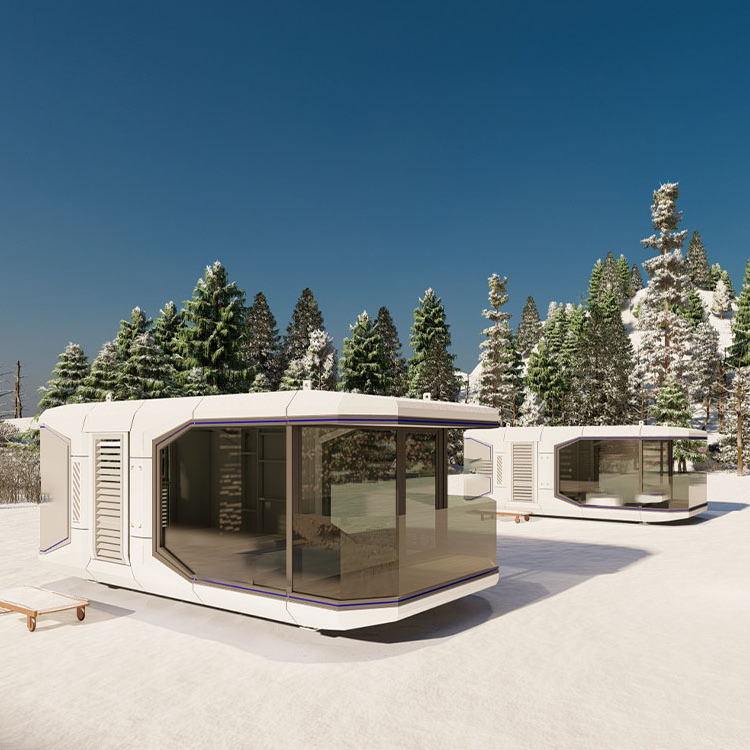 Fully Furnished Prefabricated Portable Prefab Villa With Bathroom Office Pods Cabin House Capsule Hotel Sleeping Pod