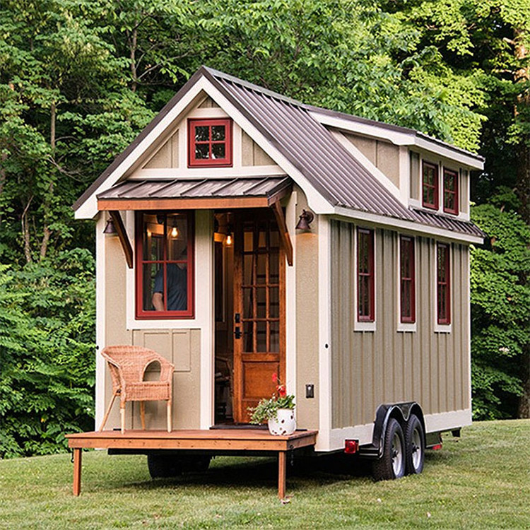 Low Cost Australian Movable Tiny House On 4 Wheels Aluminum Trailer Container With Bathroom