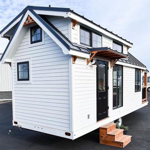 China Mobile Shipping Container Homes Movable Prefabricated Green Modular Wheels Tiny Trailer House