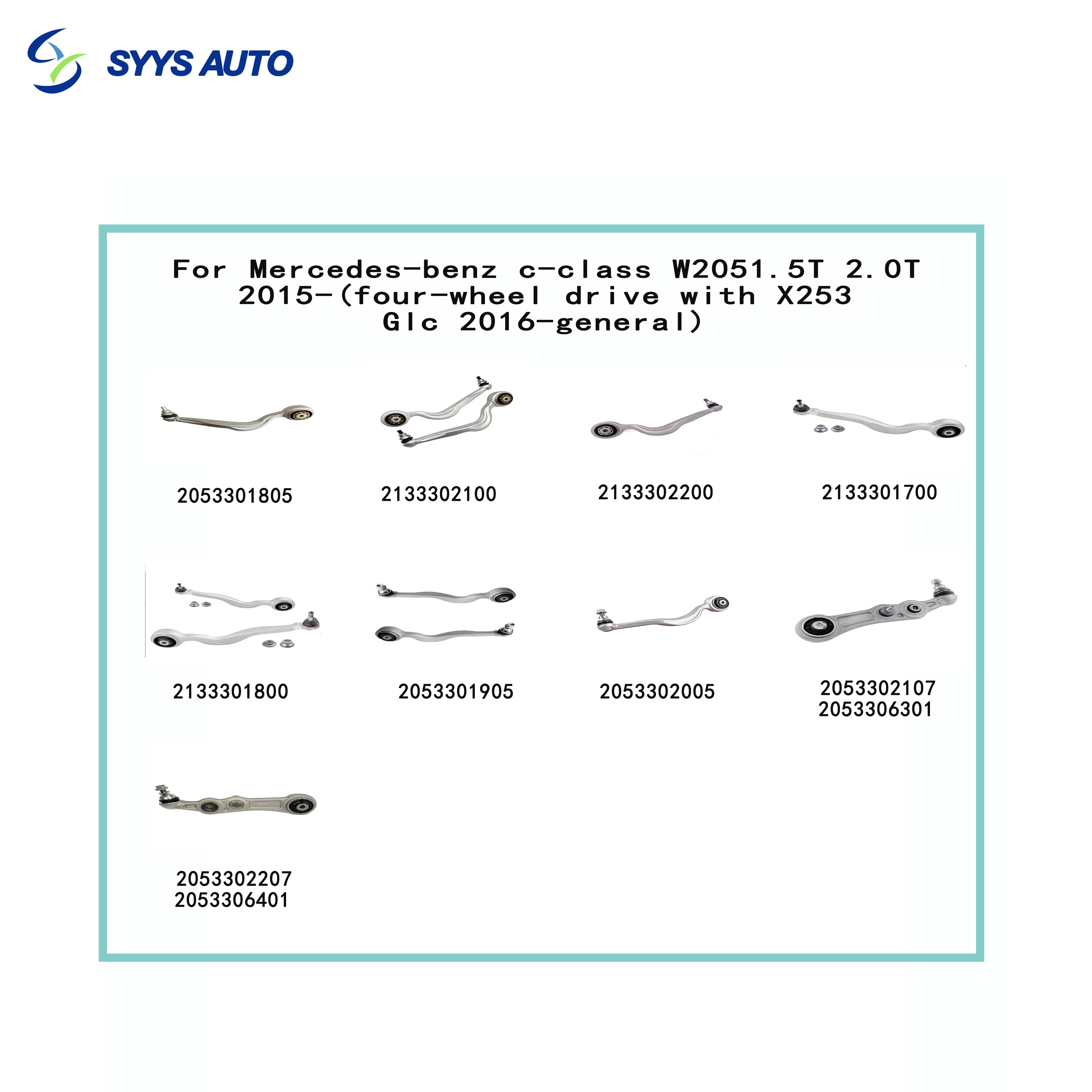 Auto Parts For Mercedes-benz c-class W205 1.5T 2.0T 2015-(four-wheel drive with X253 mercedes-benz Glc 2016-general)