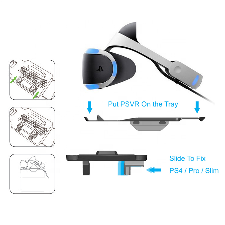 SYYTECH Game VR Glasses Base Clamp Tray Vertical Stand for PS4 PS4 Pro Slim VR Base Game Accessories