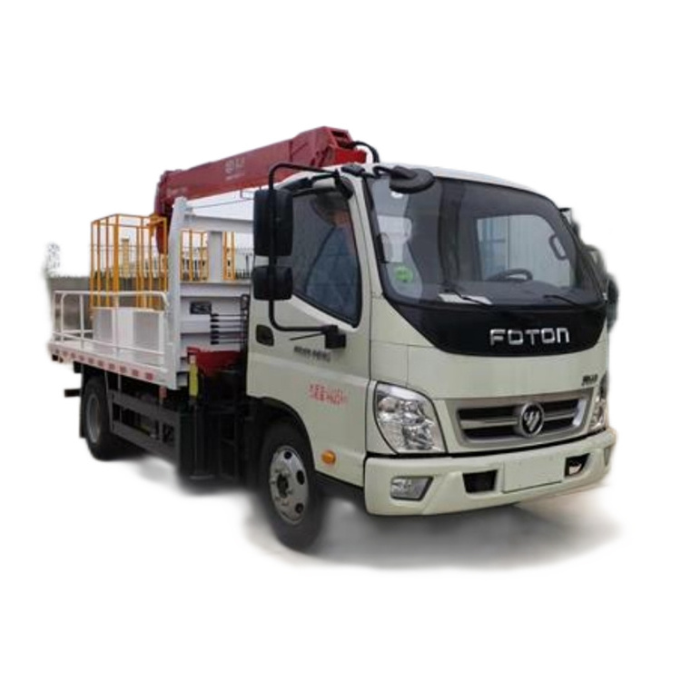 China Foton light truck M3 pumping unit inspection and repair vehicle Mounted Crane Mobile mini truck cranes